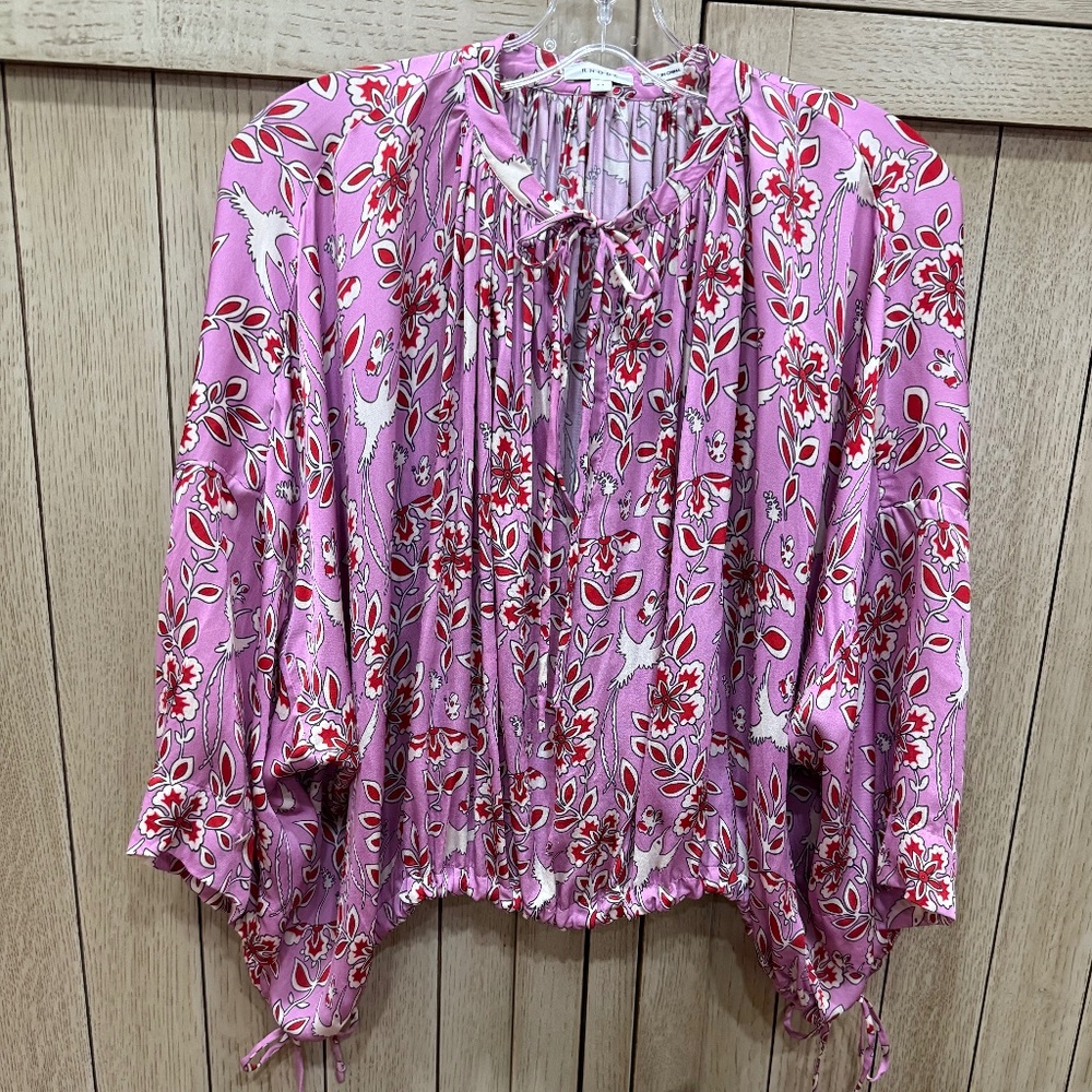 RHODE Printed Helene Top, Size XS